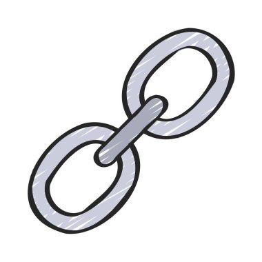 Zincir Bağlantısı ikon vektör illüstrasyonu