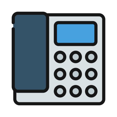 Sabit hat Telefon simgesi basit illüstrasyon