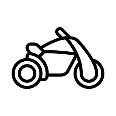 Motosiklet web simgesi vektör illüstrasyonu