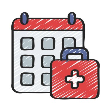 Hastalık Simge Bırakma Basit Vektör İllüstrasyonu