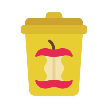 Organik Atık Bin web simgesi vektör illüstrasyonuName