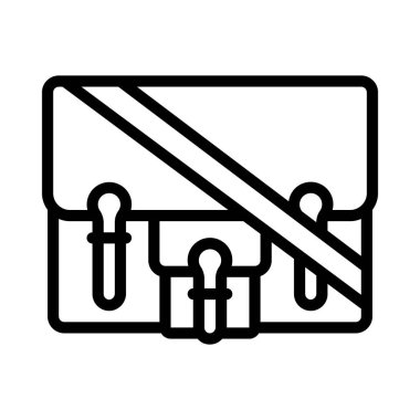 Satchel Simgesi Basit Vektör İllüstrasyonu