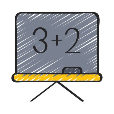 Matematik Dersi web simgesi vektör illüstrasyonu