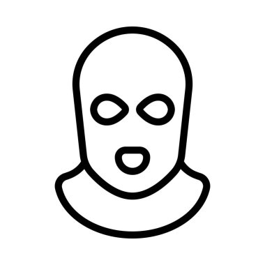 Kar maskesi Simgesi Basit Vektör İllüstrasyonu