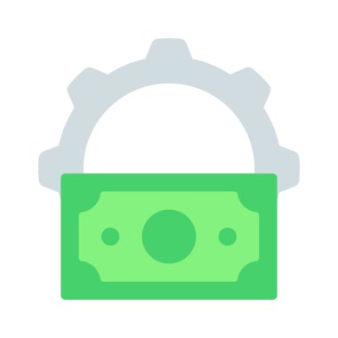 Para simgesi, vektör illüstrasyonu basit tasarım