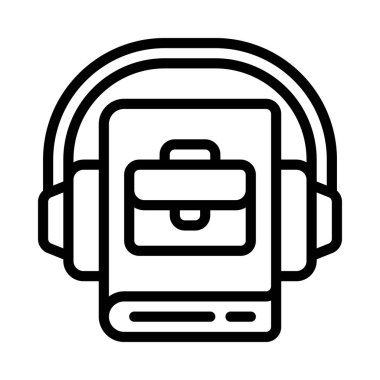 Business Audio Book web sitesi vektör illüstrasyonu