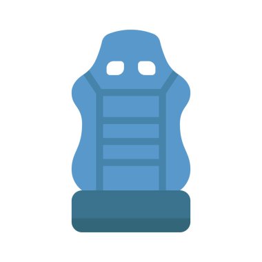 Araba Kovası Koltuk Simgesi Basit Vektör İllüstrasyonu