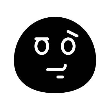 Smirk web simgesi vektör illüstrasyonu