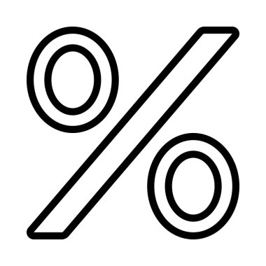 Yüzde İmzalama Sembolü Web simgesi vektör çizimi