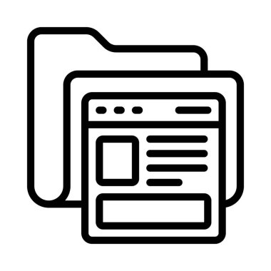 Web Sitesi Dizin simgesi, vektör illüstrasyonu 