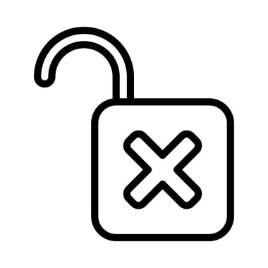 Kötü Kilit web simgesi vektör çizimi