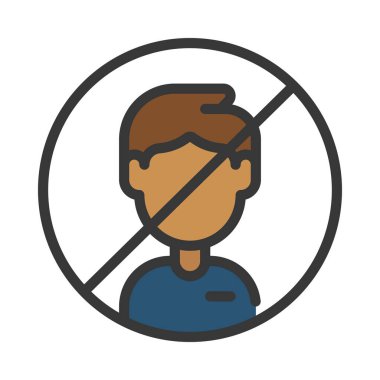 Hiçbir İnsan İşçi Web simgesi vektör çizimi yok