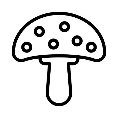 Beyaz arkaplanda mantarın vektör çizimi