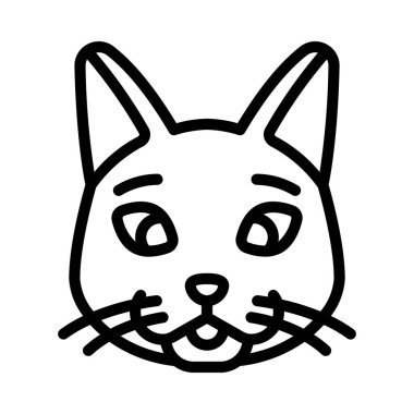 hayvan kedi simgesi vektör illüstrasyonu 