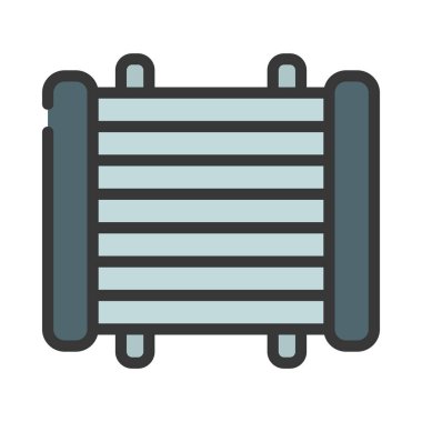 Radyatör Web simgesi vektör çizimi