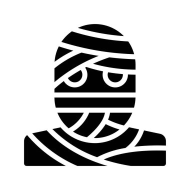 Mumya web simgesi vektör illüstrasyonu