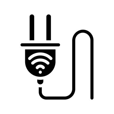Smart Plug web simgesi vektör çizimi