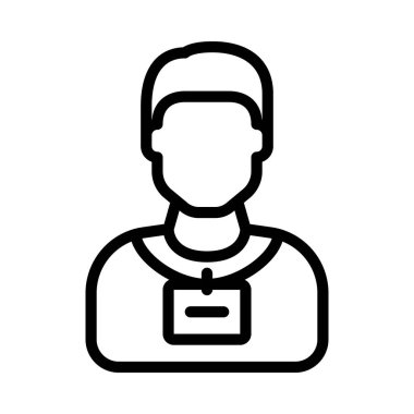 Erkek İç Ağ ikonu vektör illüstrasyonu