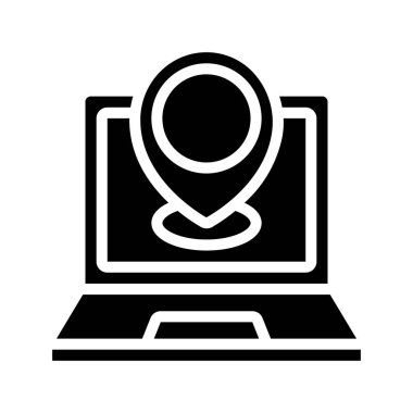 Basit konum simgesi, vektör illüstrasyonu