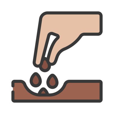 Tohum ekme simgesi, vektör illüstrasyonu