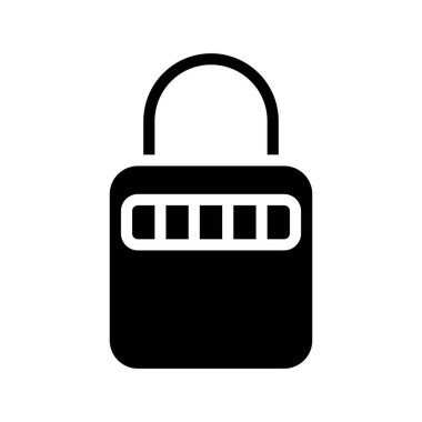 Kod Kilidi web simgesi vektör çizimi