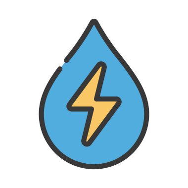 Hidroelektrik Güç Ağı vektör çizimi