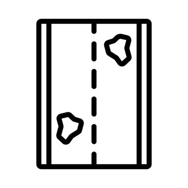 Hasarlı Yol Web simgesi vektör çizimi