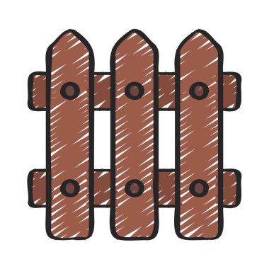  çit simgesi vektör illüstrasyonu