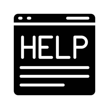 Web sitesi Web simgesi vektör illüstrasyonuna yardım et