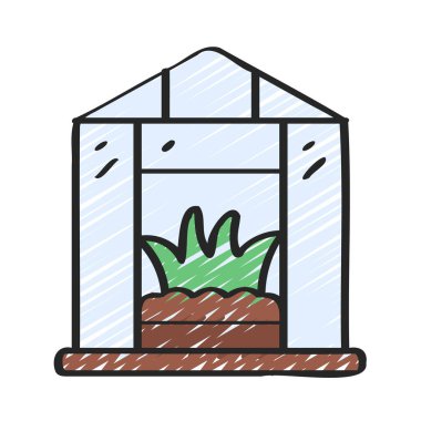  Sera Çimi Web simgesi vektör illüstrasyonu