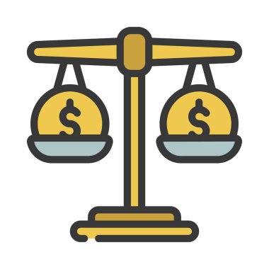 Para Ölçekli Web simgesi vektör illüstrasyonu