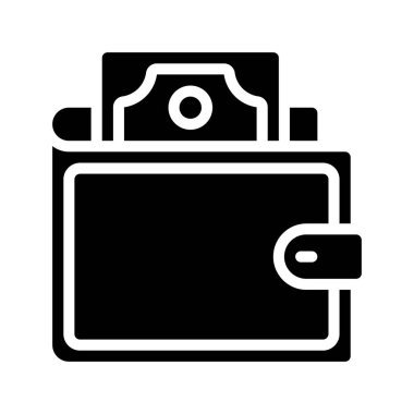 wallet icon, vector illustration simple design