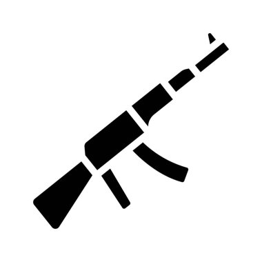 AK47 Silah Ağı ikon vektör çizimi