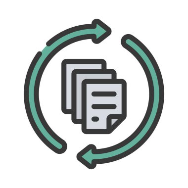 Özyinelemeler web simgesi vektör illüstrasyonu