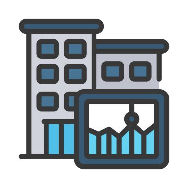 Şirket Stokları web simgesi vektör illüstrasyonu