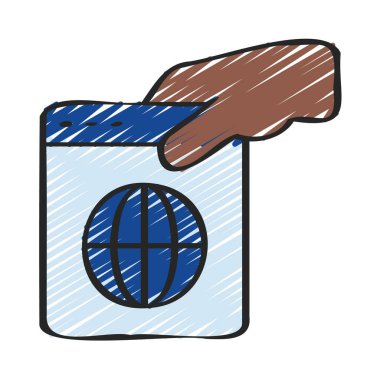 Tarayıcı Kaçırma Web simgesi vektör çizimi