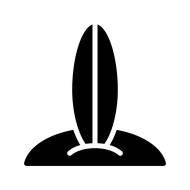 Modern Sörf Tahtası simgesinin vektör çizimi