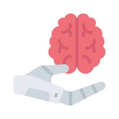 Robot Bilgi Ağı ikon vektör çizimi veriyor