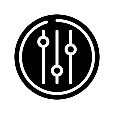 Müzik Filtreleri Web simgesi vektör çizimi