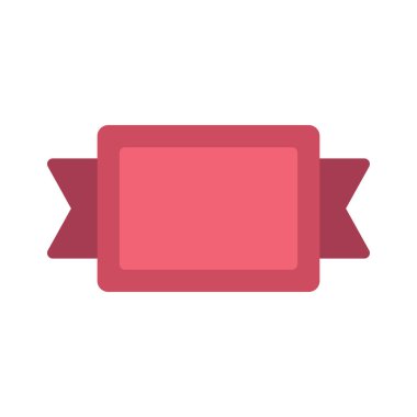 Kutu Modern Kurdele Web simgesi vektör illüstrasyonu