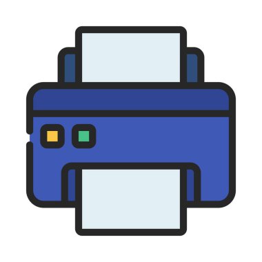 Yazıcı simgesi, basit web illüstrasyonu