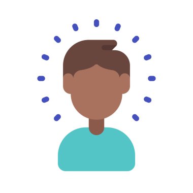 Yüz Tarama Web simgesi vektör çizimi