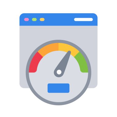 Sitenin Performans Web simgesi vektör illüstrasyonuName