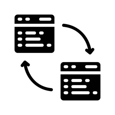 Web simgesi vektör illüstrasyonu yansıtılıyor