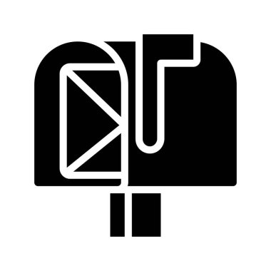 Ev Posta Kutusu simgesi, vektör illüstrasyonu 