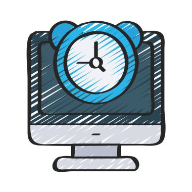 Alarm Uygulaması Web simgesi vektör çizimi