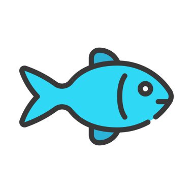 balık simgesi vektör illüstrasyonu