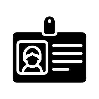 Kullanıcı Kimliği Web simgesi vektör illüstrasyonu 