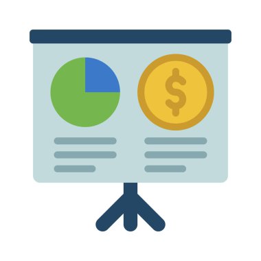 Mali Rapor web simgesi vektör illüstrasyonu