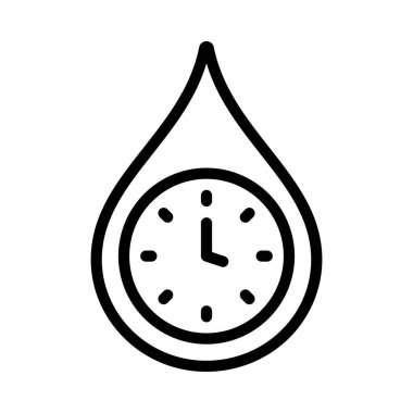 Su Zamanlayıcısı ağ ikonu vektör illüstrasyonu